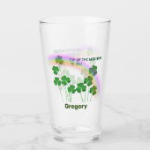 Top van de Ochtend Saint Patrick's Clovers Een Naa Glas (Voorkant)
