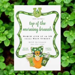 Top van de ochtend St. Patrick's Day brunch Kaart