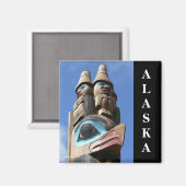 Top van de wereld Alaska Magnet Magneet (Voorkant / Achterkant)
