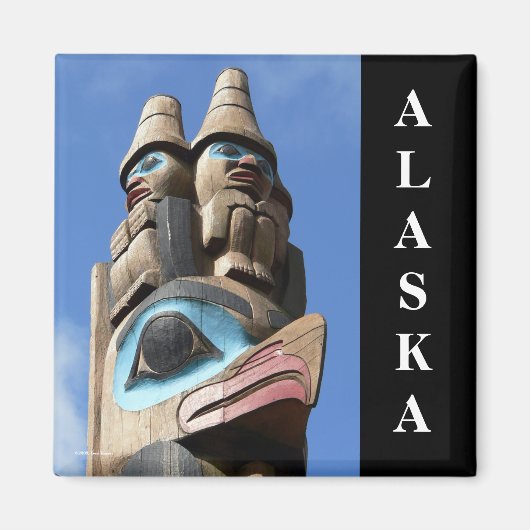 Top van de wereld Alaska Magnet Magneet (Voorkant)