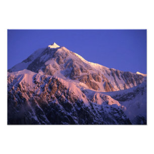 Top van Denali Peak (Mt. McKinley) op Foto Afdruk