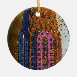 Top van het Chrysler Building Close-up #1 Keramisch Ornament