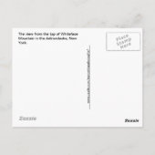 Top van Whiteface Mountain, Adirondacks, NY Briefkaart (Achterkant)