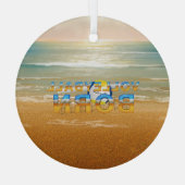 TOP Volleyball Born Glass Ornament (Achterkant)