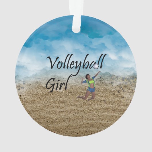 TOP Volleyball Girl Ornament (achterkant)