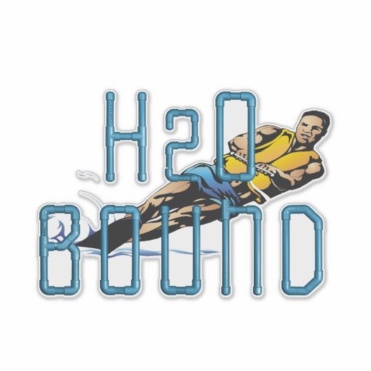 TOP Water Skiing Sticker (Voorkant)