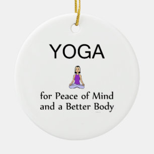 TOP Yoga Slogan Keramisch Ornament