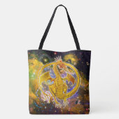 Topaas Kosmische Draak Tote Bag (Achterkant)