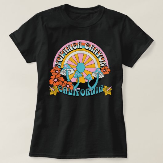 Topanga Canyon California Retro  Psychedeli T-shirt (Design voorkant)