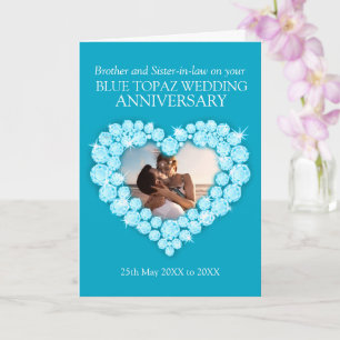 Topaz 4e trouwjubileum broer fotokaart kaart