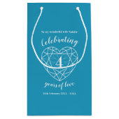 Topaz Anniversaire 4 ans d'amour femme sac cadeau (Dos)