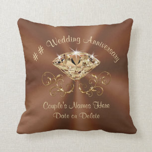 Topaz Copper Wedding Jubileum Gifts per jaar Kussen