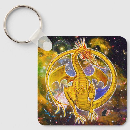 Topaz Cosmic Dragon Sleutelhanger (Voorkant)