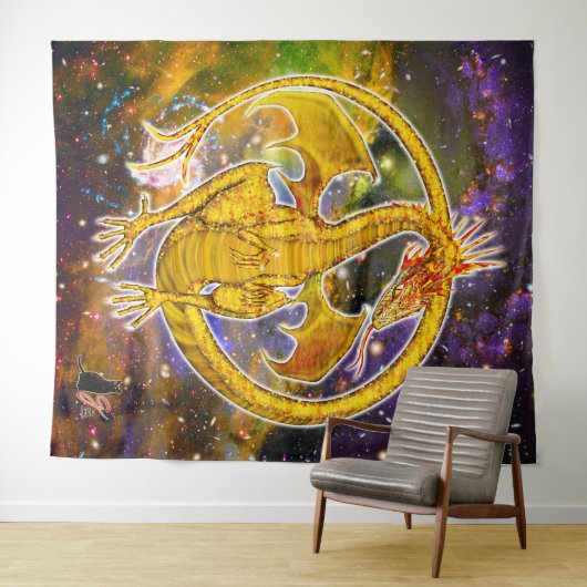 Topaz Cosmic Dragon Wandkleed (In Situ (horizontaal))