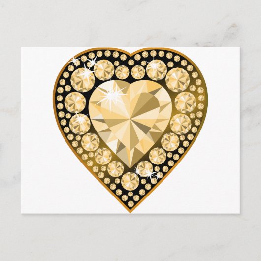 Topaz Gem Heart Briefkaart (Voorkant)