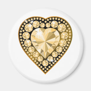 Topaz Gem Heart Magneet
