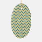 Topaz Glitter Chevron Pattern Keramisch Ornament (Rechts)