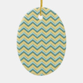 Topaz Glitter Chevron Pattern Keramisch Ornament (Voorkant)