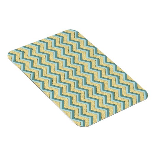 Topaz Glitter Chevron Pattern Magneet (Rechterzijde)