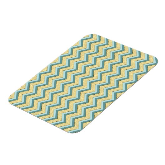 Topaz Glitter Chevron Pattern Magneet (Linkerzijde)