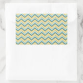 Topaz Glitter Chevron Pattern Rechthoekige Sticker (Tas)