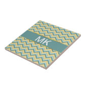 Topaz Glitter Chevron Pattern Tegeltje (Zijkant)