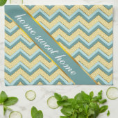 Topaz Glitter Chevron Pattern Theedoek (Gevouwen)