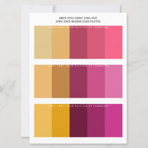 Topaz Granaat Koraal Roos Jewel Tone Bruiloft Kleu