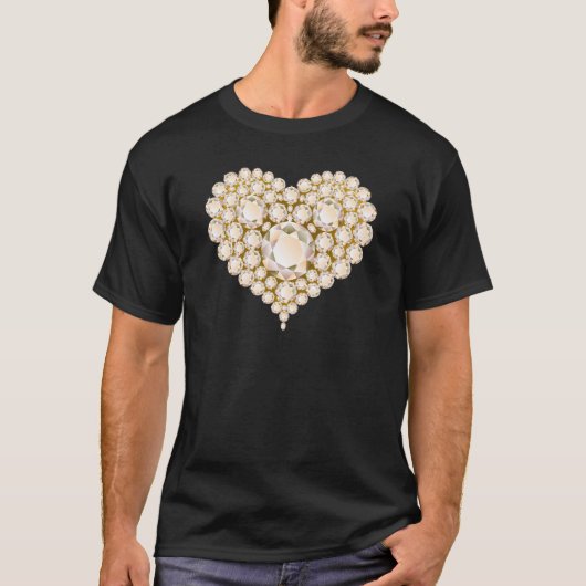Topaz Heart Pareltjes T-shirt (Voorkant)