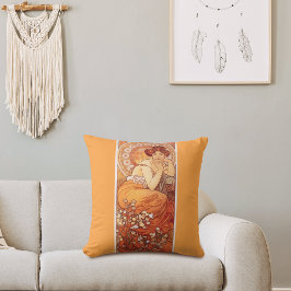 Topaz Illustration Alphonse Mucha Nouveau Kussen