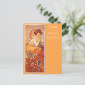 Topaz Precious Stones Alphonse Mucha Briefkaart (Staand voorkant)