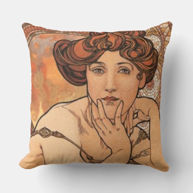 Topaz van Mucha Kussen (Voorkant)