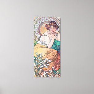 Topaz (vier joden), Alphonse Mucha Canvas Afdruk