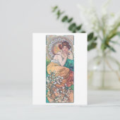 Topaz (vier juwelen), Alphonse Mucha Briefkaart (Staand voorkant)