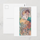 Topaz (vier juwelen), Alphonse Mucha Briefkaart (Voorkant / Achterkant)