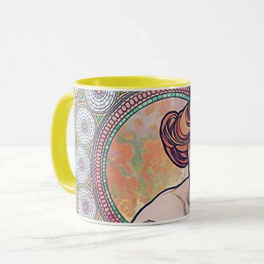 Topaz (vier juwelen), Alphonse Mucha Mok (Voorkant links)