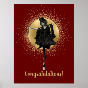 topdanseres gefeliciteerd poster