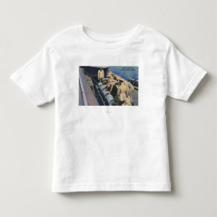 Topedo Boat Crew Prepares Depth Charge - Amerikaan Kinder Shirts