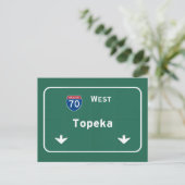 Topeka Kansas ks Interstate Highway Freeway : Briefkaart (Staand voorkant)