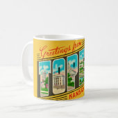 Topeka Kansas Rétro Salutation Mug (Devant gauche)