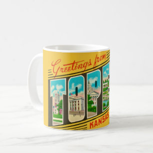 Topeka Kansas Rétro Salutation Mug