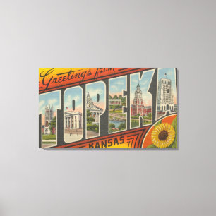 Topeka, KansasLarge Letter ScenesTopeka, KA 2 Canvas Afdruk