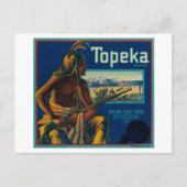 Topeka merk Citrus Crate Label Briefkaart (Voorkant)