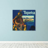 Topeka merk Citrus Crate Label Canvas Afdruk (Insitu (Houten vloer))