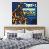 Topeka merk Citrus Crate Label Canvas Afdruk (Insitu (Slaapkamer))