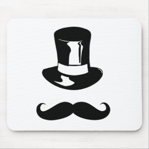 Tophat en Mustache Muismat