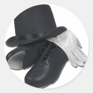 TopHatTapShoesGhandschoenen012511 Ronde Sticker