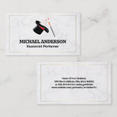 Tophoed en toverstaf | tovenaar visitekaartje (Voorkant / Achterkant)