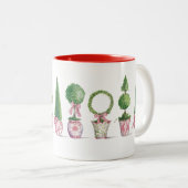 Topiacés de Noël Café Mug (Devant droit)