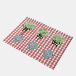 Topiaries Blue en White Ginger Jar Doormat Rug Deurmat
